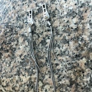 drop earrings with rhinestone